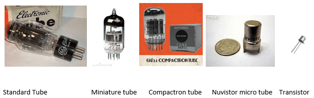 ces tubes étaient en fait plusieurs tubes dans une enveloppe à vide avec beaucoup plus de connexions avec un seul filament, donc moins de consommation d'énergie signifiait des tubes à vide plus efficaces