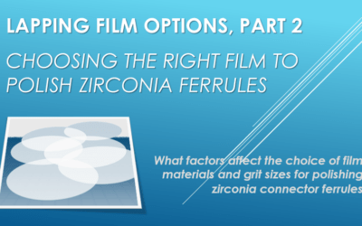 Choosing the right film to polish zirconia ferrules