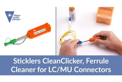 Video: Limpiador de férulas MicroCare Sticklers CleanClicker para conectores LC/MU