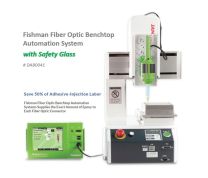 Fishman Fiber Optic Benchtop Automation System  (option 2) with floor standing safety glass enclosure