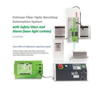 Sistema de automatización de sobremesa de fibra óptica Fishman (opción 3) con conjunto de cortina láser/barrera de seguridad