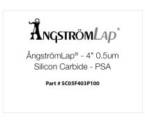 ÅngströmLap® Silicon Carbide Lapping Film Disc - 4 inch 0.5µm (micron), PSA