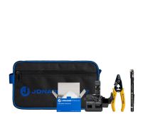 Kit de preparación y limpieza de conectores de fibra óptica Jonard, con cuchilla de precisión