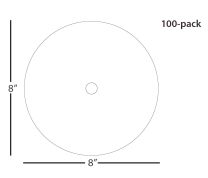 ÅngströmLap® Aluminum Oxide Lapping Film Disc - 8 inch 0.5µm (micron), Hole