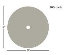 ÅngströmLap® Silicon Carbide Lapping Film Disc - 8 inch 1µm (micron), Hole