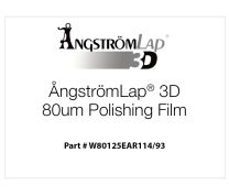 ÅngströmLap® Aluminiumoxid-Läppfolienblatt – 93 mm x 114 mm, 80 µm (Mikron)
