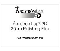 ÅngströmLap® Aluminiumoxid-Läppfolienblatt – 93 mm x 114 mm, 20 µm (Mikron)