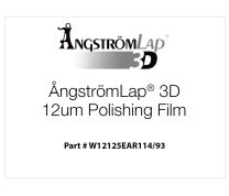 ÅngströmLap® Aluminum Oxide Lapping Film Sheet - 93mm x 114mm 12µm (micron)