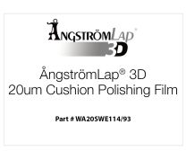 ÅngströmLap® Aluminum Oxide Lapping Film with Cushion - 93mm x 114mm 20µm (micron)