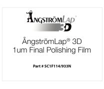 Hoja de película para lapeado de carburo de silicio ÅngströmLap® - 93 mm x 114 mm 1 µm (micra)
