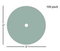 ÅngströmLap® Silicon Carbide Lapping Film Disc - 8 inch 30µm (micron), Hole