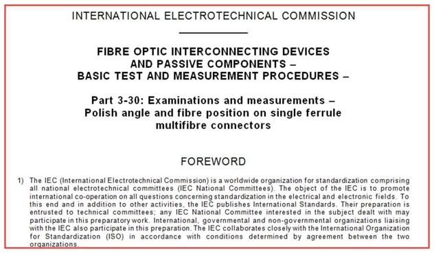 Navigation dans les normes CEI pour les mesures MT MPO à l'aide de l'interférométrie Fiber Optic Center